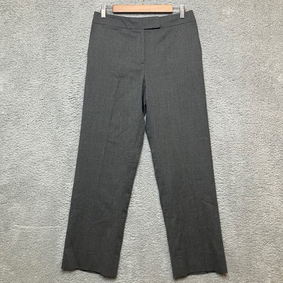Talbots Pants - Talbots Wool Pants Women 8 Gray Dress Trousers Chinos Straight Leg Career Office